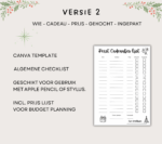 Kerstcadeaus planner - cadeaulijst