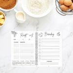 Indeling recept receptenboekje invulboek