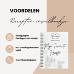 Voordelen receptenboekje - leeg receptenboek