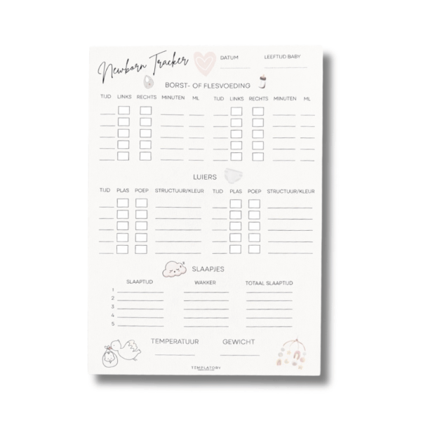 Newborn-tracker-kraampakket-kraamcadeau-borstvoeding-templatory